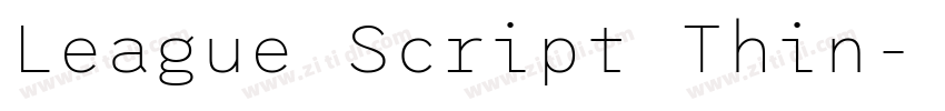 League Script Thin字体转换